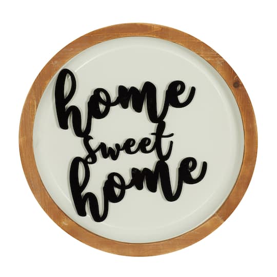 White Metal Farmhouse Wall Decor 17" x 17" x 2